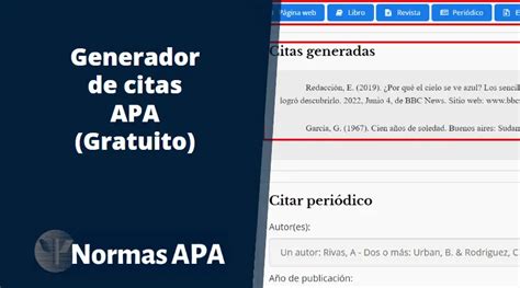 crear formato apa online|Generador de citas gratuito: APA, MLA y estilo Chicago